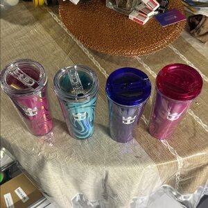 Vibrant Tumbler Set with Secure Lids